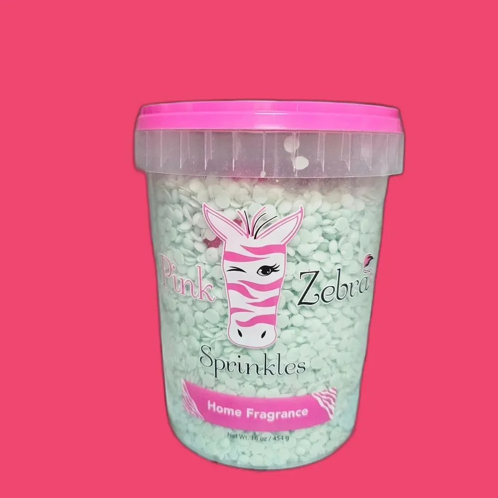 Pink Zebra Sprinkles Agave Melon Home Fragrance 16 oz Jar Wax Melts New